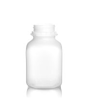 8oz (240ml) Natural HDPE Square Plastic Juice Bottle - 38-400 Tamer Evident (TE) Neck