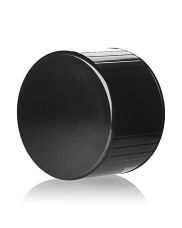 38-430 Black Ribbed Side Smooth Top Plastic (CT) Cap - LDPE Cone