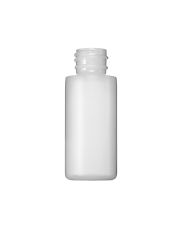 1oz Natural HDPE Cylinder Round Plastic Bottle - 20-410 Neck