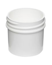 1oz (30ml) White PP Straight-Sided Jar Round - 43-400 Neck