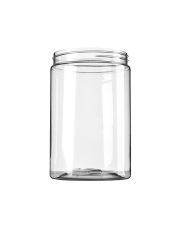 25oz (750ml) Clear PET Lightweight Wide Mouth Jar Round - 89-400 Neck