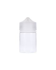 60ml Clear PET Chubby Gorilla Stubby Unicorn Bottle With Natural CR Tamper Evident Break Off Band Closure