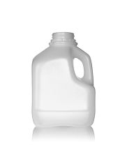 32oz (960ml) Natural HDPE Squat Beverage Square Jug - 38-400 Tamper-Evident (TE) Neck