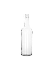 750ml (25.4oz) Flint Glass Classic Spirits Bottle Round - 28-350 Tamper-Evident Neck