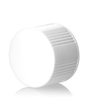 28-430 White Rib Side Smooth Top Plastic (CT) Cap - LDPE Cone