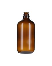 1 Liter (1,000ml) Pour-Out Round Glass Bottle - 33-430 Neck