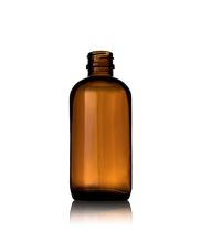 4oz Amber Boston Round Glass Bottle