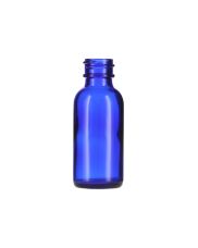 1oz (30ml) Cobalt Blue Boston Round Glass Bottle - 20-405 Neck