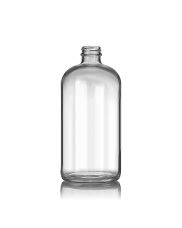 32oz Flint Boston Round Glass Bottle