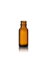 0.5oz (15ml) Amber Boston Round Glass Bottle - 18-405 Neck