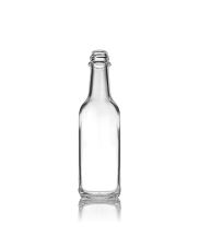 5oz (150ml) Flint (Clear) Glass Woozy Sauce Bottle Round - 24-490 Neck