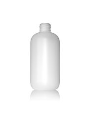 8oz (240ml) Natural HDPE Boston Round HDPE Plastic Bottle - 24-410 Neck