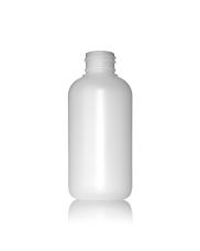 4oz (120ml) Natural HDPE Boston Round Plastic Bottle - 24-410 Neck