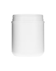 55oz (1,627ml) White HDPE Wide-Mouth Canister Round - 120mm Neck