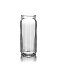 16oz (480ml) Flint (Clear) Paragon Round Glass Jar - 63-400 Neck