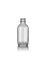 2oz flint (clear) Boston Round glass bottle