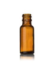 0.5oz (15ml) Amber Big Bead Boston Round Glass Bottle - 18-400 Neck