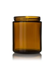 8oz (240ml) Amber Glass Straight Sided Jar - 70-405 Neck (24 Pack)