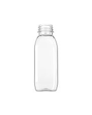 12oz (360ml) Clear PET MilkMan Beverage Bottle Square - 38-DS1.5 Neck