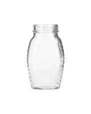 6oz (180ml / 0.5lb) Flint (Clear) Glass Wide-Mouth Honey Jar Oblong - 48-405 Neck