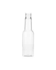 5oz (150ml) Clear PET 25% PCR Habanero Sauce Bottle Round - 24-410 Neck (Recycled Plastic)