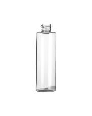 4.23oz (125ml) Clear PET 30% PCR Lisa Cylinder Round Plastic Bottle - 20-410 Neck