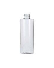 6.76oz (200ml) Clear PET 30% PCR Lisa Cylinder Round Plastic Bottle - 24-410 Neck (Recycled Plastic)