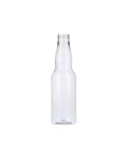 6oz (180ml) Clear PET 30% PCR Salsera Sauce Bottle Round - 24-410 Neck (Recycled Plastic)