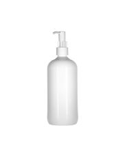  500ml (16.9oz) White PET Lotion Bottle Round - 24-410 Neck