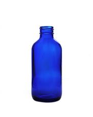 4oz Blue Boston Round Glass Bottle