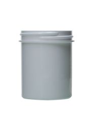 4oz White Straight-Sided Plastic Jar