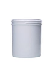 16oz White Straight-Sided Plastic Jar