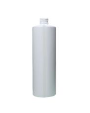 16oz White Plastic Window Strip Cylinder Bottle