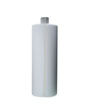 32oz White Plastic Window Stripe Cylinder Bottle