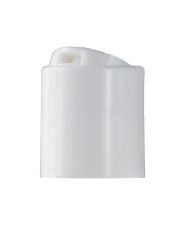 20-410 White Smooth Top Disc Top Plastic Cap (0.270" Orifice)