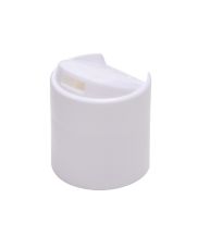 24-410 White Smooth Disc Top Plastic Dispensing Cap (0.310" Orifice)