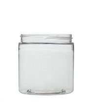 8oz clear wide mouth PET plastic jar