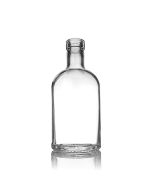 375ml (12.7oz) Flint (Clear) Glass Oregon Spirits Bar Top Round - 18.5mm Neck