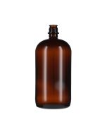 40oz (1,200cc) Amber Pour-Out Round Glass Bottle - 28-430 Neck