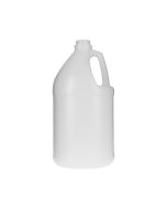 1Gallon (128oz) natural HDPE Industrial / Taper Top 120Gram Round Jug - 38-400 Neck