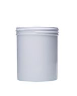 16oz White Straight-Sided Plastic Jar