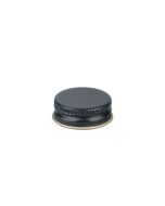 28-400 Black Metal Screw Cap With Customizable Liner Options