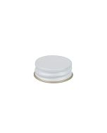 28-400 White Metal Screw Cap With Customizable Liner Options