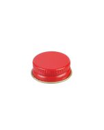 24-400 Red Metal Screw Cap With Customizable Liner Options