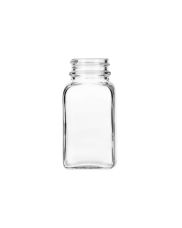 2oz Flint Wide Mouth Square Glass Bottle