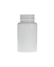 120cc (4oz) White PET Wide Mouth Round Plastic Packer - 38-400 Neck