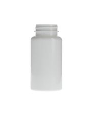 150cc (5.07oz) White PET Wide Mouth Packer Round Plastic Bottle - 38-400 Neck