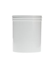 16oz White Straight-Sided Plastic Jar