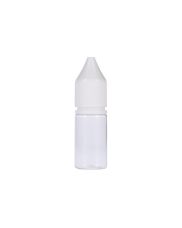 10ml Clear PET Chubby Gorilla Unicorn V3 Bottle With White CR Tamper Evident Break Off Band Closure 