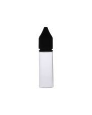 15ml Clear PET Chubby Gorilla Unicorn V3 Bottle With Black CR Tamper Evident Break Off Band Closure 